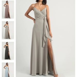 Jenny Yoo Bridesmaid Dress Amara in Earl Grey